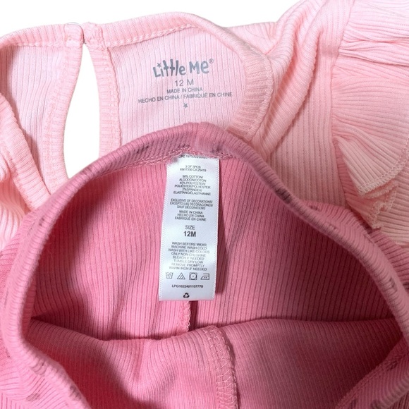 🌵BRAND NEW Little Me Baby Girl 2PC Pink Set Outfit Size 12M - Picture 4 of 4